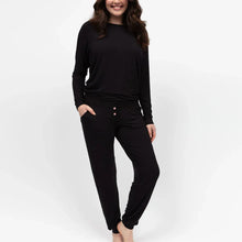 Load image into Gallery viewer, Cyberjammies Bonnie Slouch Pyjama Set In Black