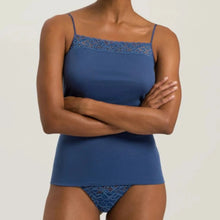 Load image into Gallery viewer, Hanro Moments Spaghetti Vest Top In True Navy