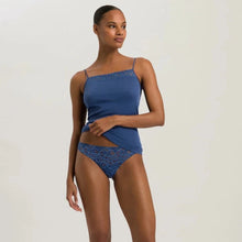 Load image into Gallery viewer, Hanro Moments Spaghetti Vest Top In True Navy