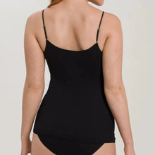 Load image into Gallery viewer, Hanro Cotton Seamless V-Neck Spaghetti Top In Black