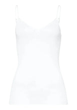 Load image into Gallery viewer, Hanro Cotton Seamless V-Neck Spaghetti Top In White
