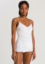 Load image into Gallery viewer, Hanro Cotton Seamless V-Neck Spaghetti Top In White