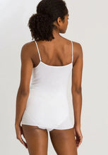 Load image into Gallery viewer, Hanro Cotton Seamless V-Neck Spaghetti Top In White