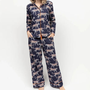 Cyberjammies Taylor Leopard Print Wide Leg Pyjama Set