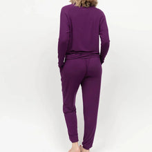 Load image into Gallery viewer, Cyberjammies Colette Dark Purple Slouch Pyjama Set
