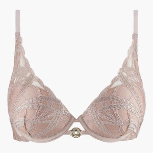 Aubade My Desire Moulded Plunge Bra In Champagne