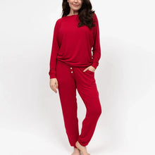 Load image into Gallery viewer, Cyberjammies Blaze Slouch Jersey PJ Set In Red
