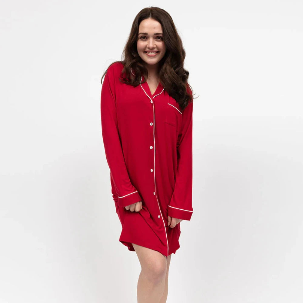 Cyberjammies Blaze Jersey Nightshirt in Red