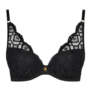 Aubade Sense Of Illusion Push Up Scarf Bra In Black