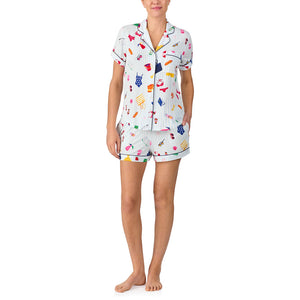 Kate Spade Beach Print Pyjama Short Set