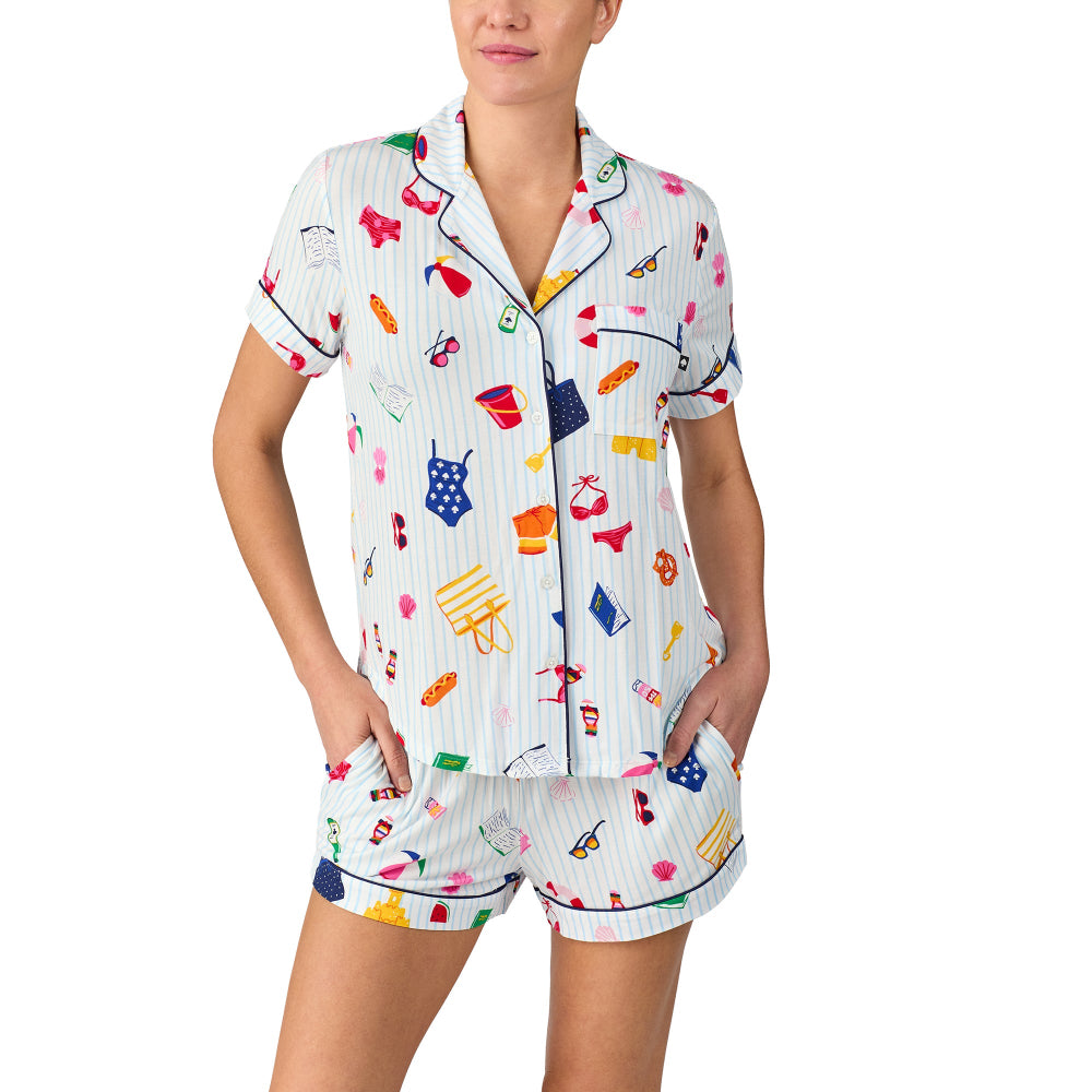 Kate Spade Beach Print Pyjama Short Set