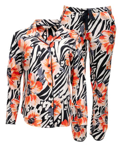 Cyberjammies Nicole Animal And Floral Print Pyjama Set