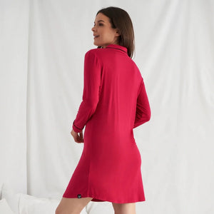Pretty You London Bamboo Nightshirt In Scarlet
