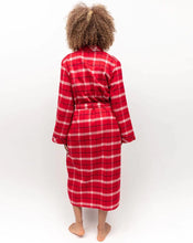 Load image into Gallery viewer, Cyberjammies Noel Check Cosy Long Dressing Gown
