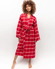 Load image into Gallery viewer, Cyberjammies Noel Check Cosy Long Dressing Gown
