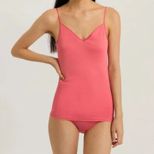 Load image into Gallery viewer, Hanro Cotton Seamless Spaghetti Strap Top In Porcelain Rose
