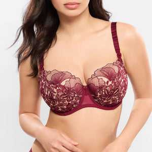 Empreinte Agathe Low Neck Bra In Amarante