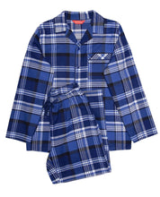 Load image into Gallery viewer, Cyberjammies Riley Boys Navy Checked Pyjamas

