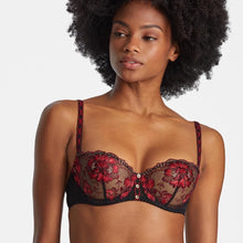 Load image into Gallery viewer, Aubade Melodie D&#39;ete Half Cup Bra In Black Cherry
