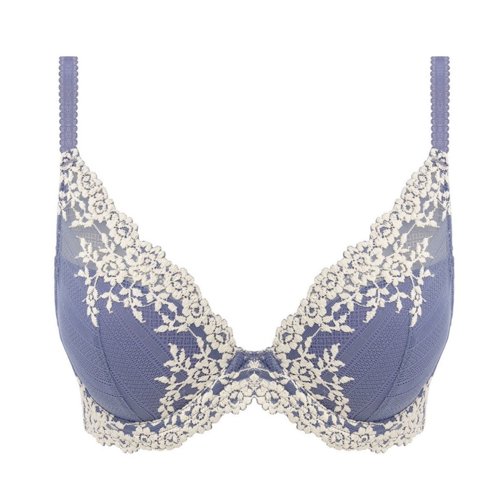 Wacoal Embrace Lace Plunge Bra In Wild Wind Egret – The Fitting
