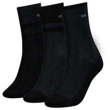 Load image into Gallery viewer, Calvin Klein Black 3pk Crew Socks
