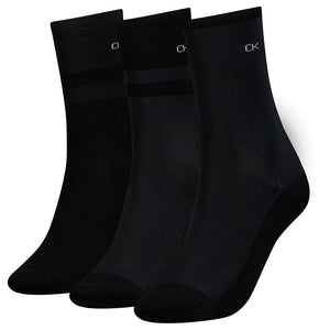 Calvin Klein Black 3pk Crew Socks